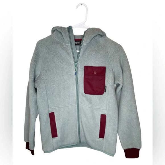 Cotopaxi Cubre Hooded Fleece Women's Full Zip Hoodie Size Small Blue And Red - Picture 1 of 9